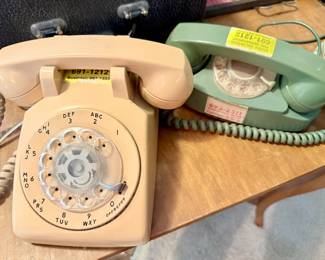 Vintage rotary dial phones