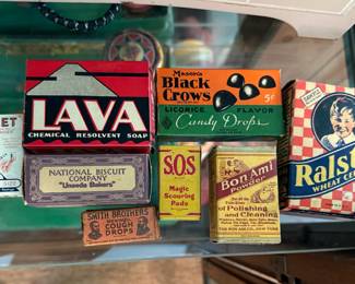 Vintage toy size product boxes