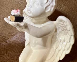 Ceramic angel figurine stamped SA on bottom