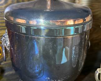 Silver plate lined ice bucket