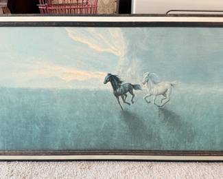 Framed print of the painting "Gathering Storm" by Bruno Bramanti 