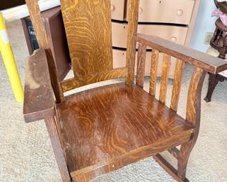 Vintage tigert oak rocking chair