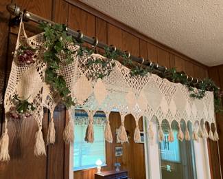 Hand crotcheted valance
