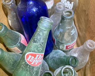 Vintage soda pop bottles