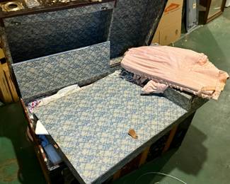 Interior of steamer trunk