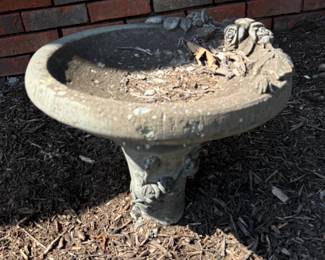 Cement bird bath