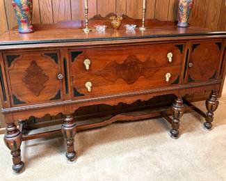 Jacobean sideboard buffet cabinet
