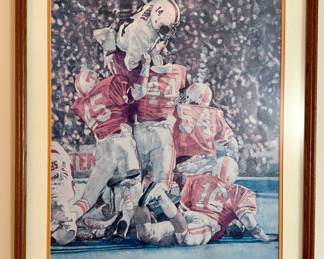 Framed UT football print by Kenneth Smith