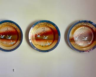 Japanese lusterware plates