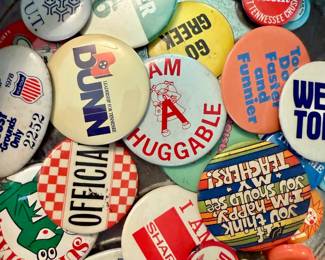 Vintage buttons and pins