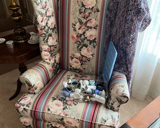 Pristine pair of wingback chairs