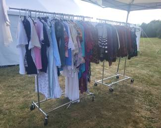 3 Racks of clothing