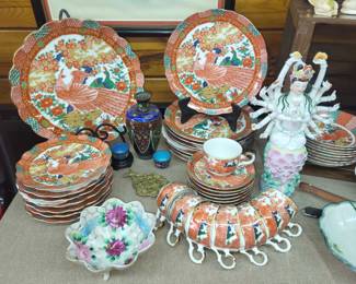 Vintage ARITA IMARI Peacock Dinner Ware