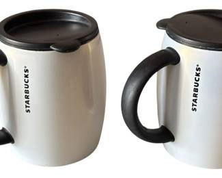 2 Starbucks Stainless Steel Barrel Mug