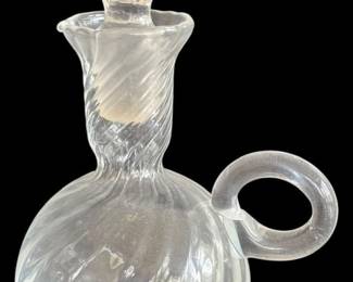 Vintage Swirl Glass Cruet with Stopper