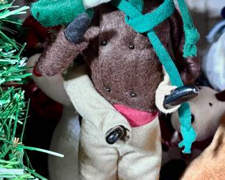 Byers' Choice Caroler figurine of Bob Cratchit and Tiny Tim from the story A Christmas Carol