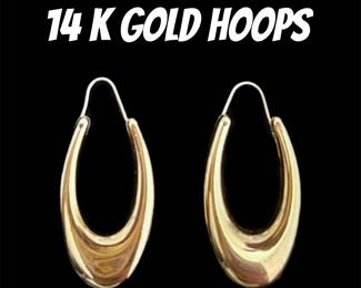 14K Gold Hoop Earrings