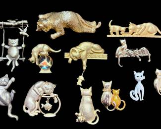 Cat Brooches Jewelry
