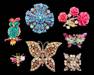 Vintage Rhinestone Brooches Jewelry