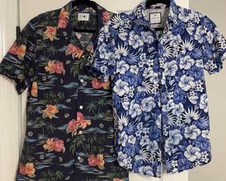 Hawaiian shirts: No Nationality & Denim & Flower