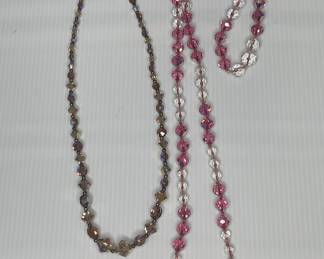 Faceted bead necklaces
