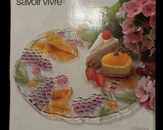 Mikasa Savoir Vivre Crystal Cornucopia 13" Platter/cake plate