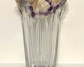 Mikasa Savoir Vivre Crystal Cornucopia Tall Vase