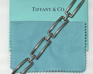 Tiffany & Co Sterling Silver rectangle link bracelet