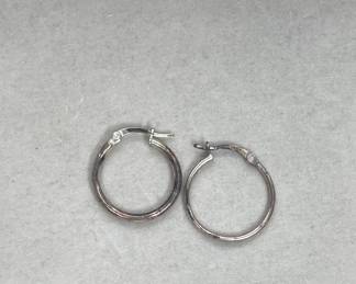 Sterling silver hoop earrings