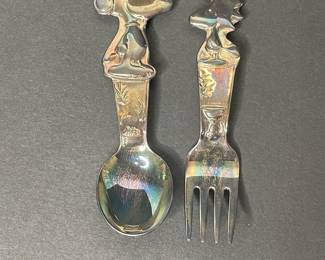 Lunt Peanuts Snoopy spoon & fork