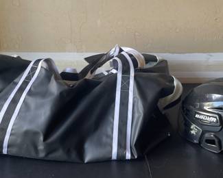 Bauer helmet & large hockey sports bag