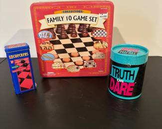 Checkers, Chess, Truth or Dare games