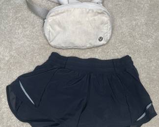 Lululemon belt bag & shorts