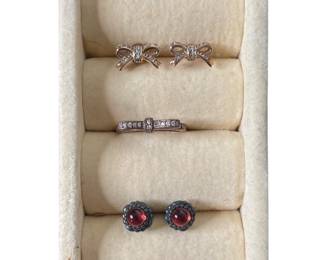 Pandora earrings & ring