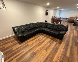 Leather sectional