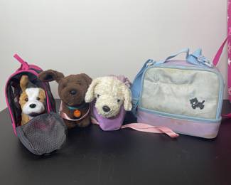American Girl Puppies & carrying cases