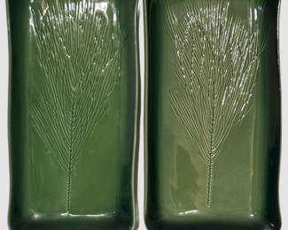 Kay Wayne style Pine Needle Branch Serving Platters