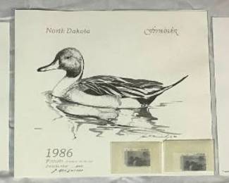 3 Conservation Stamps and Prints featuring Mario Fernandez (Pintails and 1984 Mason Mallards)
