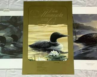 Mario Fernanadez Trio of Loon Prints - Includes "A Wondering Moment", "Northern Memories", and "The Call of the Loon"