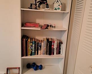 BOOKS, WEIGHTS, THROW AND PILLOW, ROCKING HORSES AND MORE