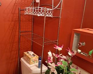 FAUX ORHID PLANT, TALL SHELF