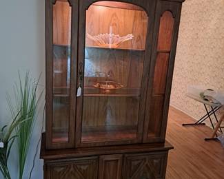 SMALL LIGHTED CHINA CABINET
