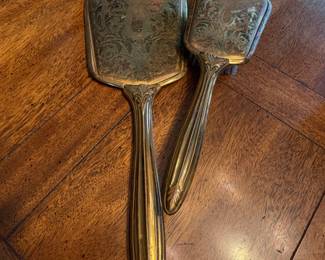 Vintage Brush and Mirror