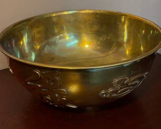 1960s Chinese Vintage Brass Bowl