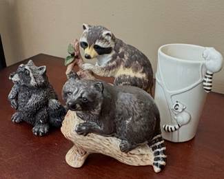 Beswick Racoon figures