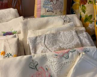 Embroidered pillowcases