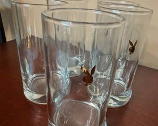 vintage Playboy Bunny highball or whiskey glasses.