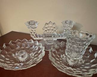 Fostoria American Clear Candle Holders