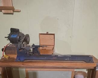 vintage Sears Dunlap wood lathe