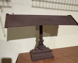 vintage Art Deco style metal desk lamp, likely from the 1930s